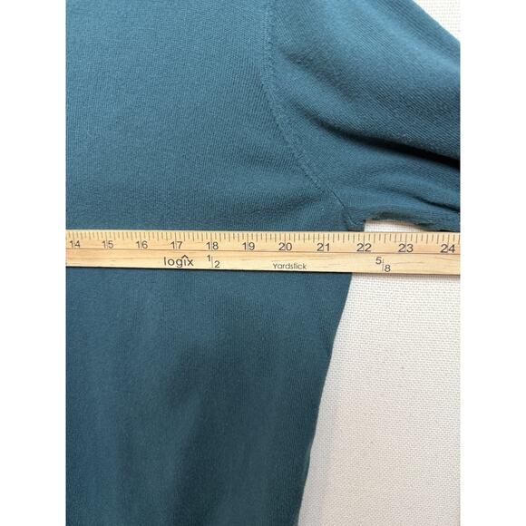 Loft Outlet Green Lightweight Knit Sweater Women's Size XL Long Sleeve V-neck - Picture 10 of 12